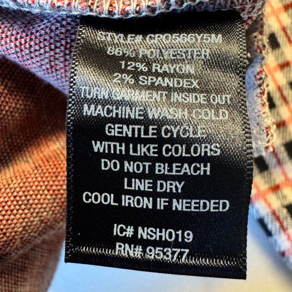 Sanctuary Carnaby Kick Crop Pants Large Plaid Tan Black Red Pull On - Picture 12 of 12